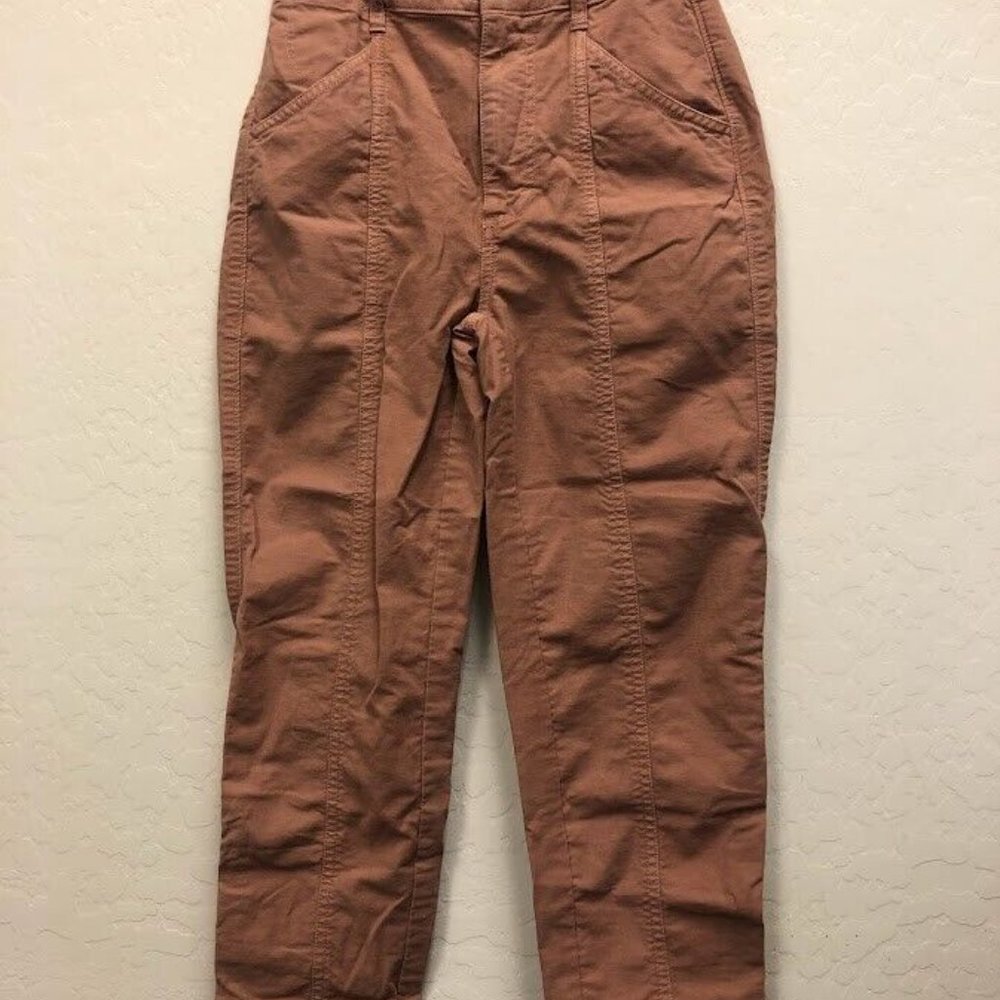 MADEWELL Women's Pink Seamed Tapered Pants SIZE 00 MC156 ($128) - Picture 2 of 4